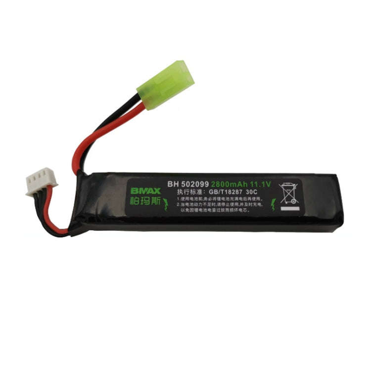 BMAX 11.1V High Rate 30C Discharge Water Marble Rifle Rechargeable Li-Ion Battery, Plug: Green Sh...