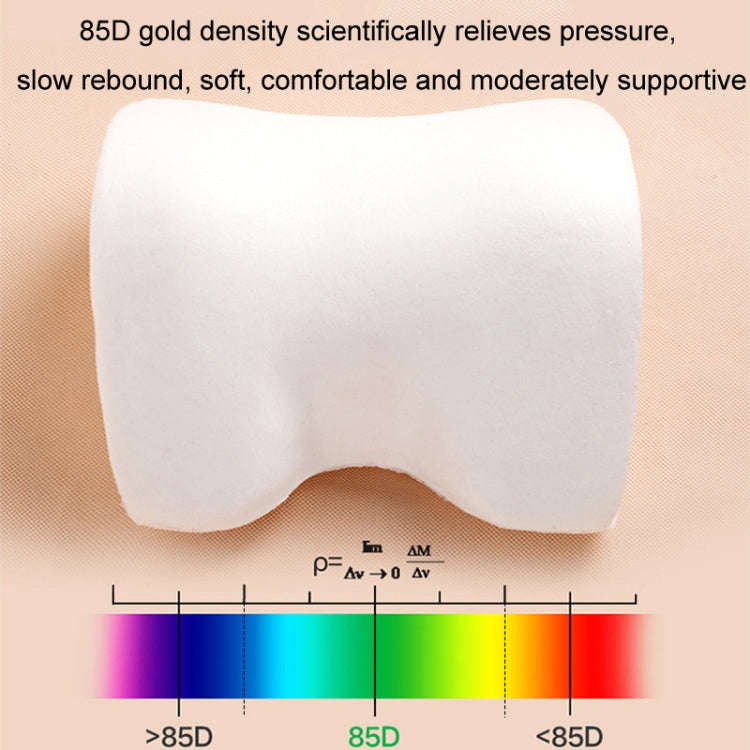 Leather Memory Foam All Season Car Seat Neck Support Cushion Headrest+Waist Pad(Beige)