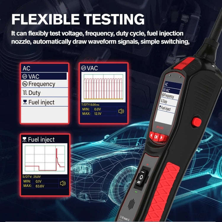 JDiag 6-30V Electrical Detector Fuel Injector Signal Detection Vehicle System Diagnosis(P150)