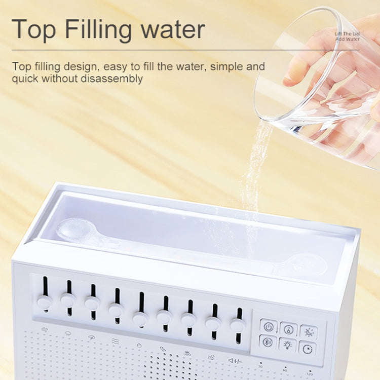 C221 Bluetooth White Noise Flame Aromatherapy Machine Home Desktop Humidifier(English Version)