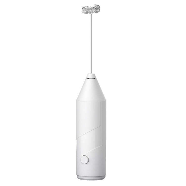 Mini Electric Handheld Milk Frother Cream Stirrer(White)