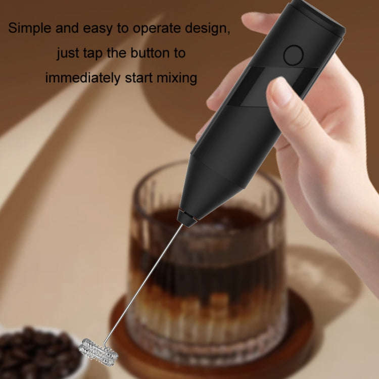 Mini Electric Handheld Milk Frother Cream Stirrer(White)