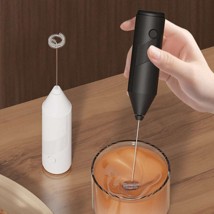 Mini Electric Handheld Milk Frother Cream Stirrer(White)