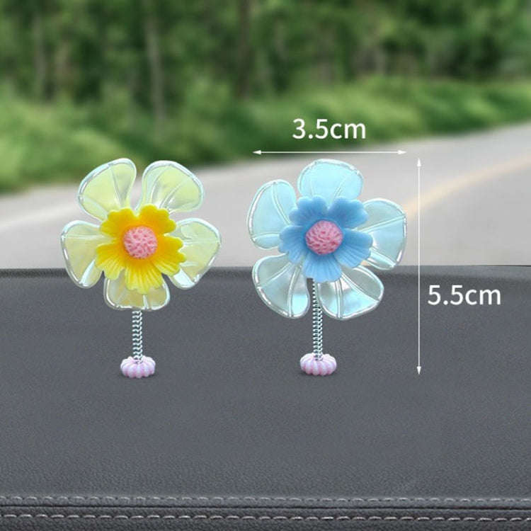 5pcs /Set Car Shaking Flower Ornament Simulated Small Flower Car Interior Decoration(Pink)