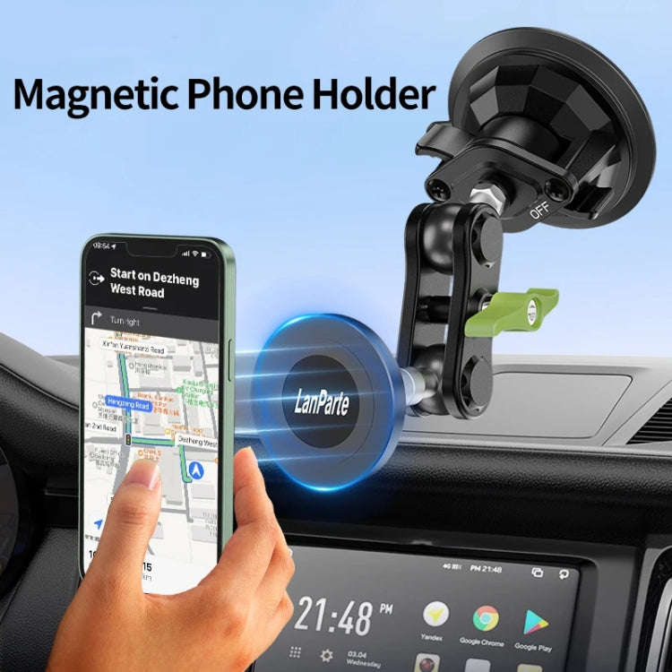Lanparte Magnetic Car Phone Holder Adjustable Suction Cup Navigation Stand RBA-M01NL