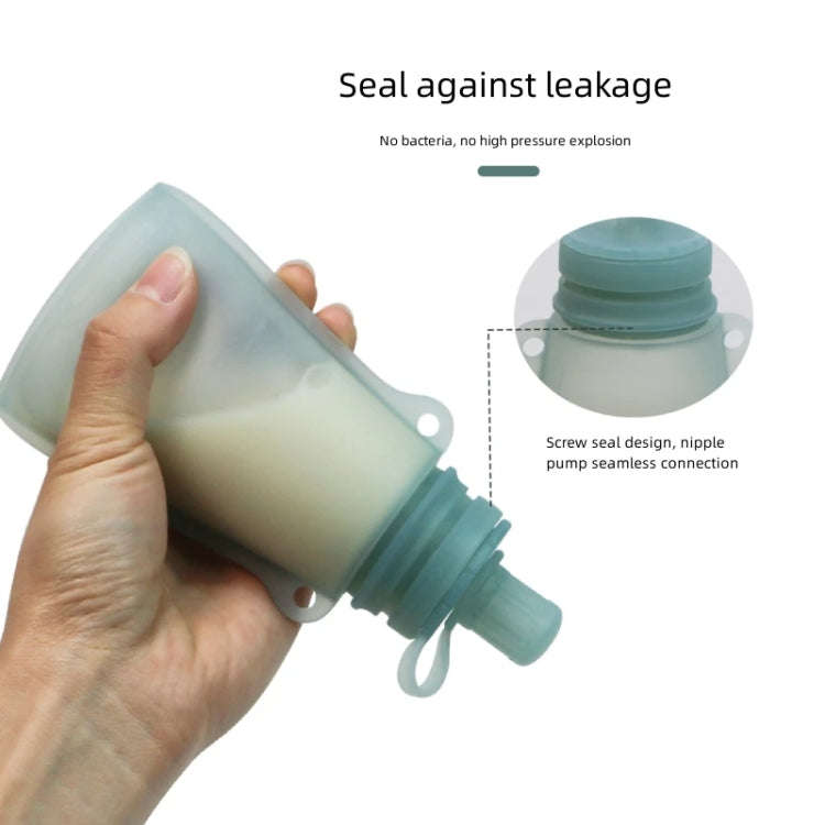 120ml Reusable Silicone Baby Food Pouches Refillable Squeeze Storage Containers(White)