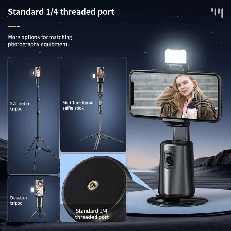 Pixel A200  Auto Tracking Gimbal Stabilizer 360 Degree Rotation Selfie Stick With Fill Light Set 2
