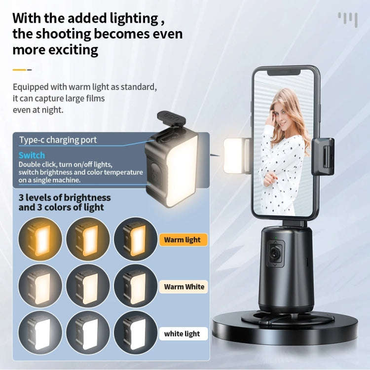 Pixel A200  Auto Tracking Gimbal Stabilizer 360 Degree Rotation Selfie Stick With Fill Light Set 2