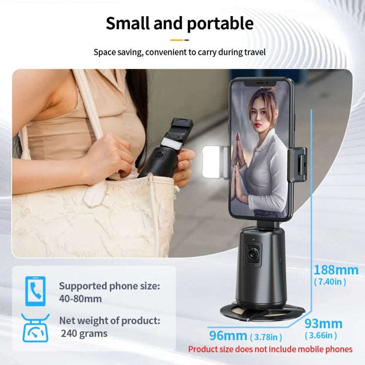Pixel A200  Auto Tracking Gimbal Stabilizer 360 Degree Rotation Selfie Stick With Fill Light Set 2