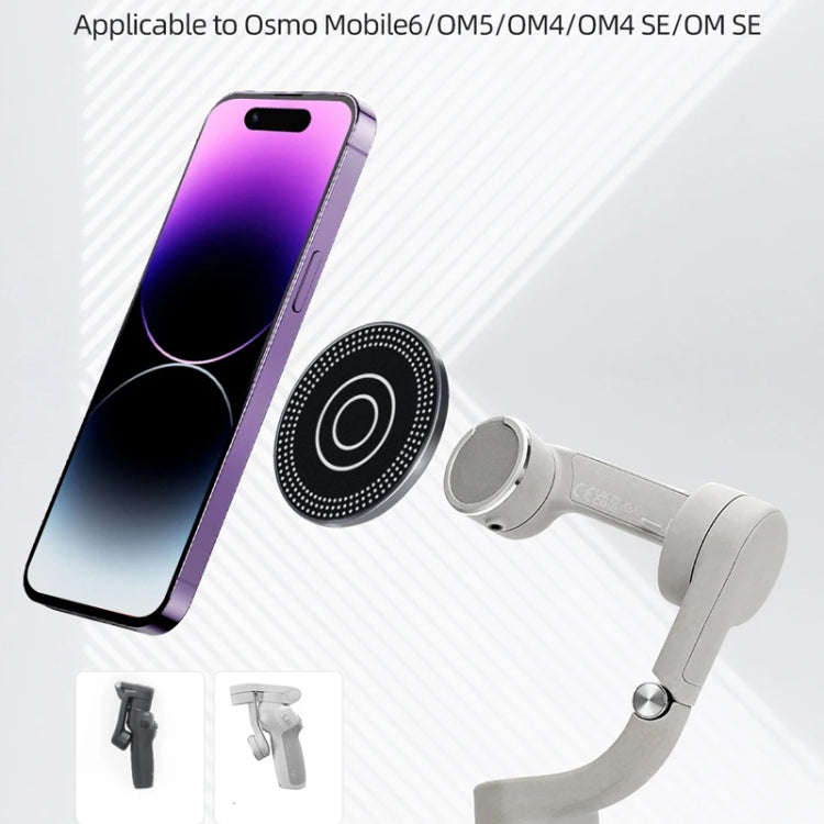Magnetic Phone Holder with 1/4 Inch Hole for Tripod Magic Arm(Titanium Color)