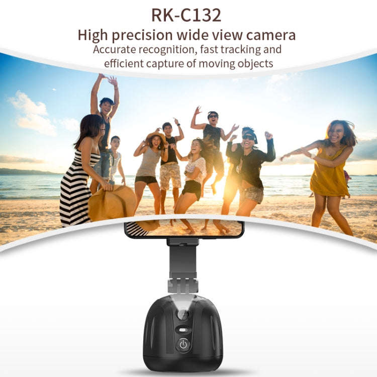 360 Degree Intelligent Follow Live Video Recording Desktop Stabilizer(White)