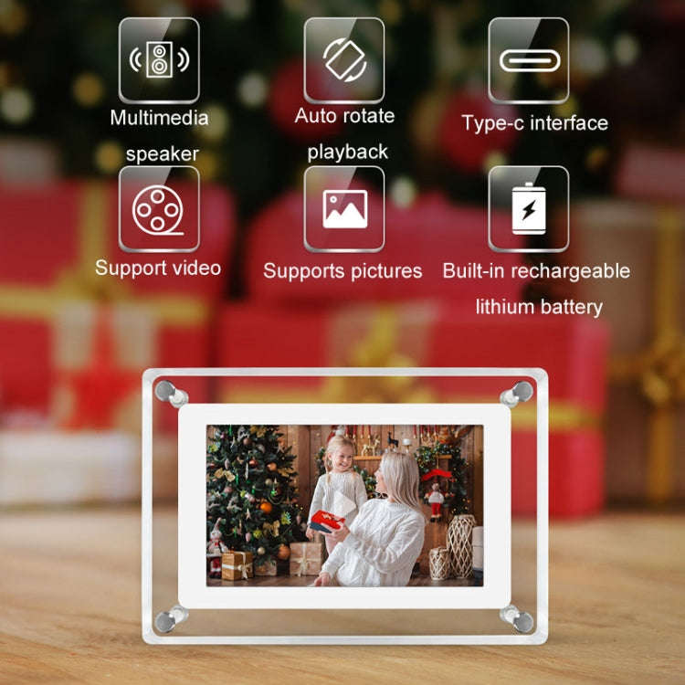 5 Inch HD Digital Photo Frame Crystal Advertising Player 1080P Motion Video Picture Display Playe...