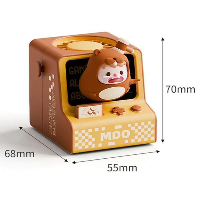 Cartoon Game Console Shape USB Charging Portable Bladeless Halter Fan(Beat Gophers)