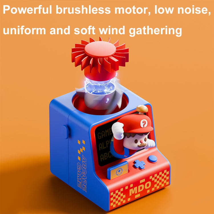 Cartoon Game Console Shape USB Charging Portable Bladeless Halter Fan(Beat Gophers)