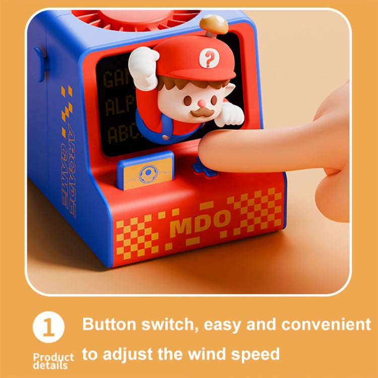 Cartoon Game Console Shape USB Charging Portable Bladeless Halter Fan(Beat Gophers)