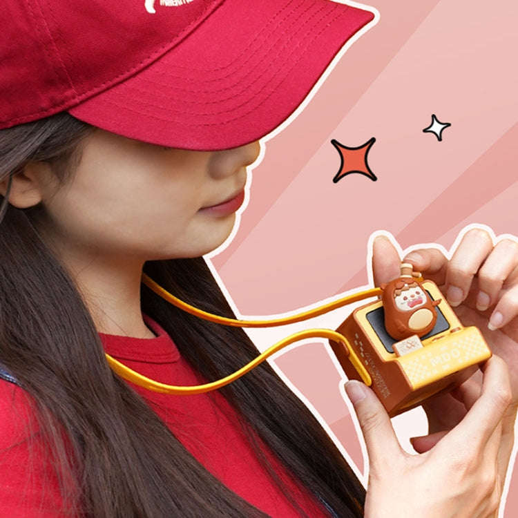 Cartoon Game Console Shape USB Charging Portable Bladeless Halter Fan(Beat Gophers)
