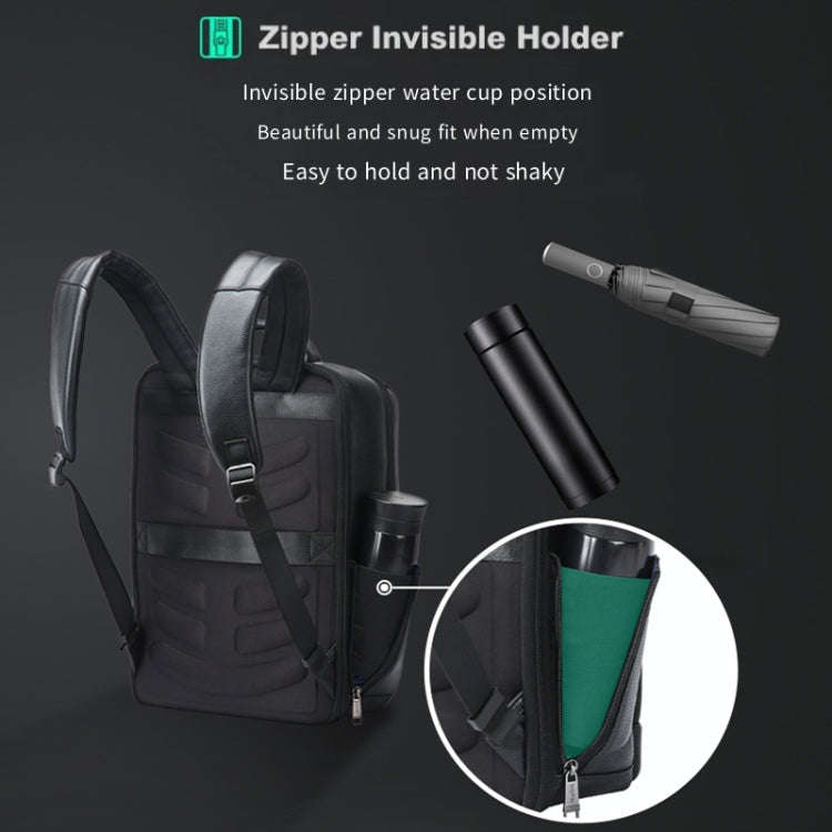 Bopai Large-Capacity Waterproof Business Laptop Backpack With USB+Type-C Port, Color: Ultimate Ve...