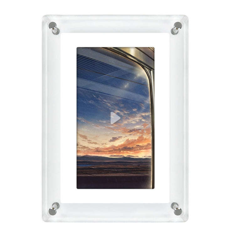 7 Inch Acrylic HD Digital Photo Frame Desktop Smart Motion Video Player Ornament(UK Plug)