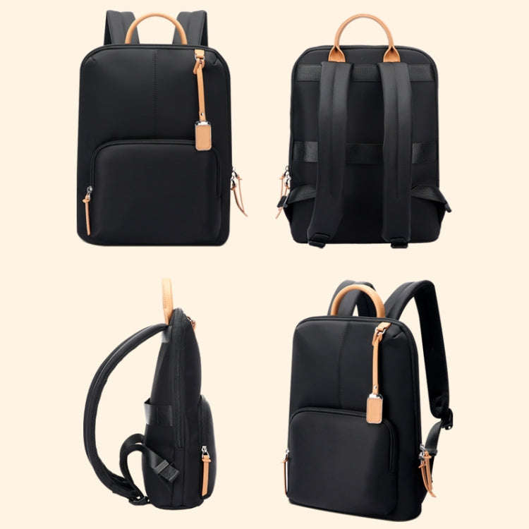 Bopai 62-126521 14-inch Laptop Thin and Light Business Waterproof Backpack(Black)