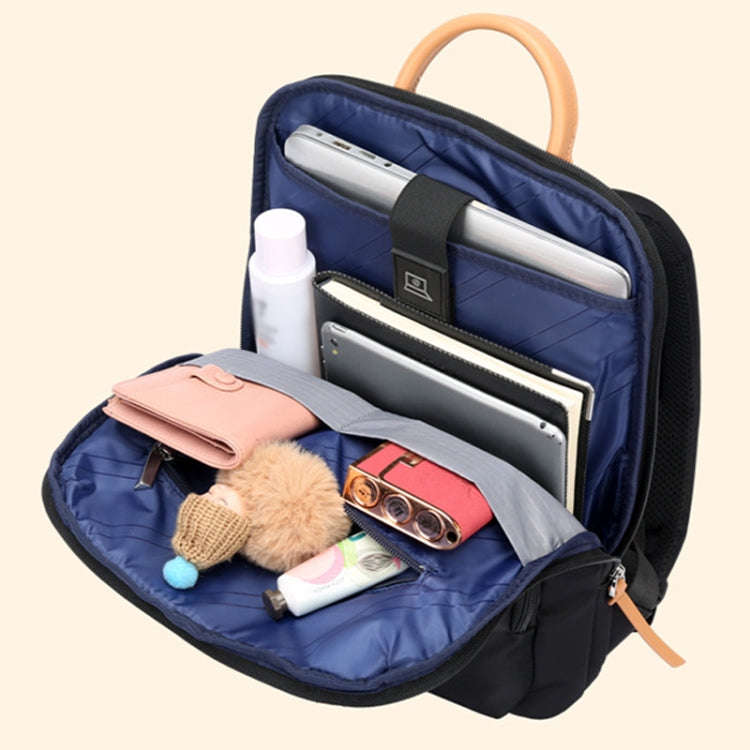 Bopai 62-126521 14-inch Laptop Thin and Light Business Waterproof Backpack(Blue)