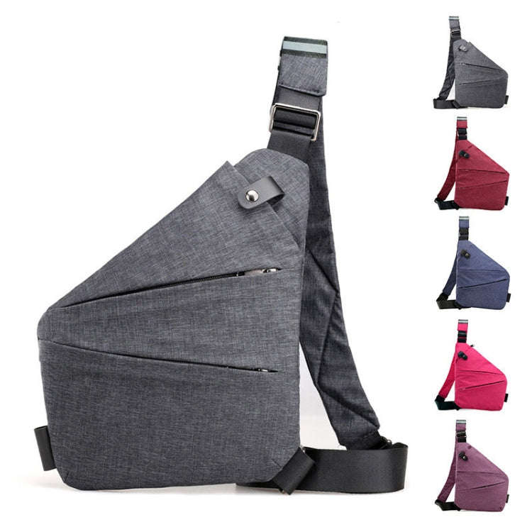 Sports Casual Men Crossbody Bag Large Capacity Multi-Pocket Single Shoulder Bag, Style: Right Sho...