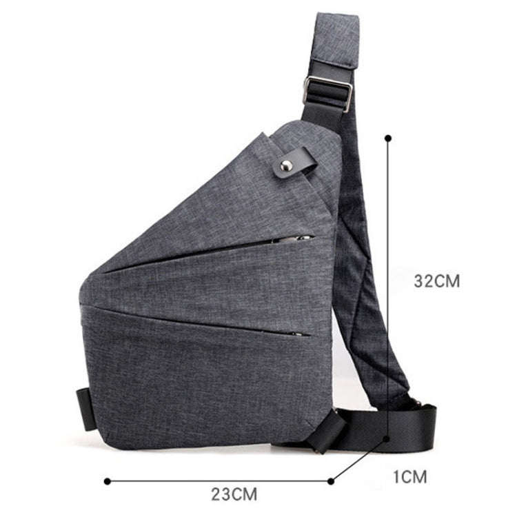 Sports Casual Men Crossbody Bag Large Capacity Multi-Pocket Single Shoulder Bag, Style: Right Sho...