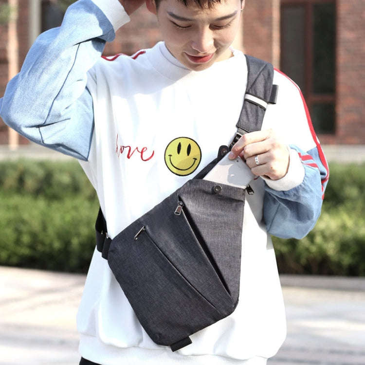Sports Casual Men Crossbody Bag Large Capacity Multi-Pocket Single Shoulder Bag, Style: Right Sho...