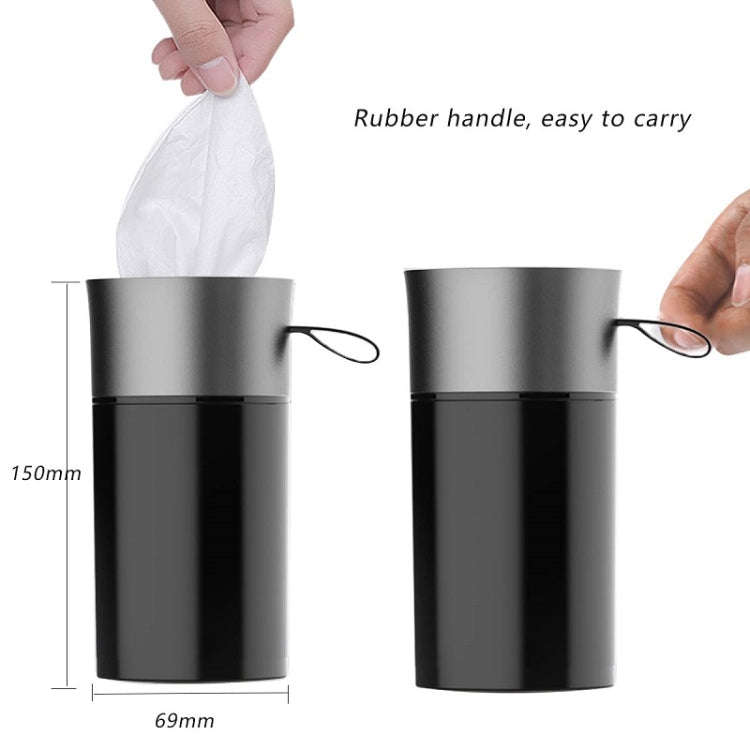 BEN.JACK Cylindrical Car Water Cup Holder Tissue Box(Black Red)