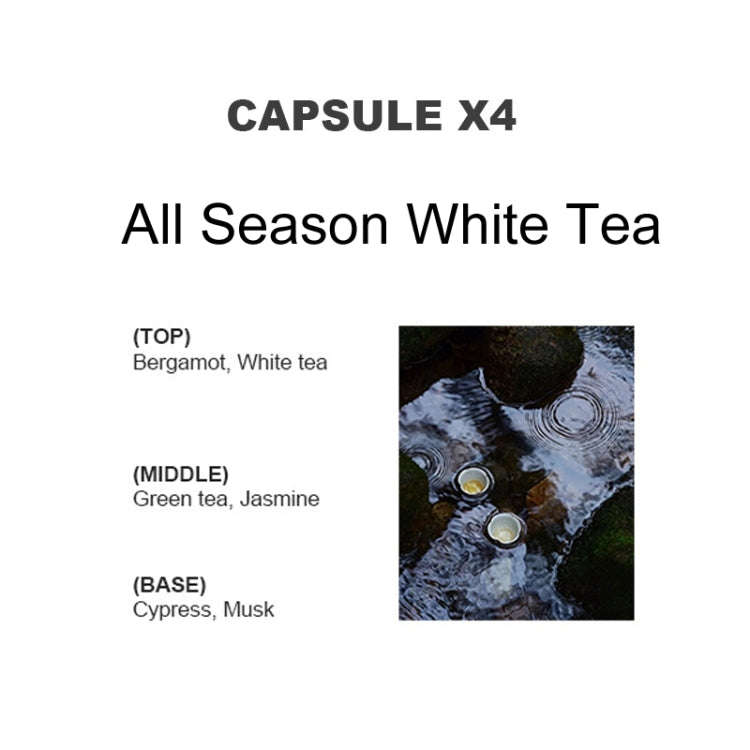 BEN.JACK 4pcs /Set Coffee Cup Air Outlet Aromatherapy Refill Tablets(All Season White Tea)