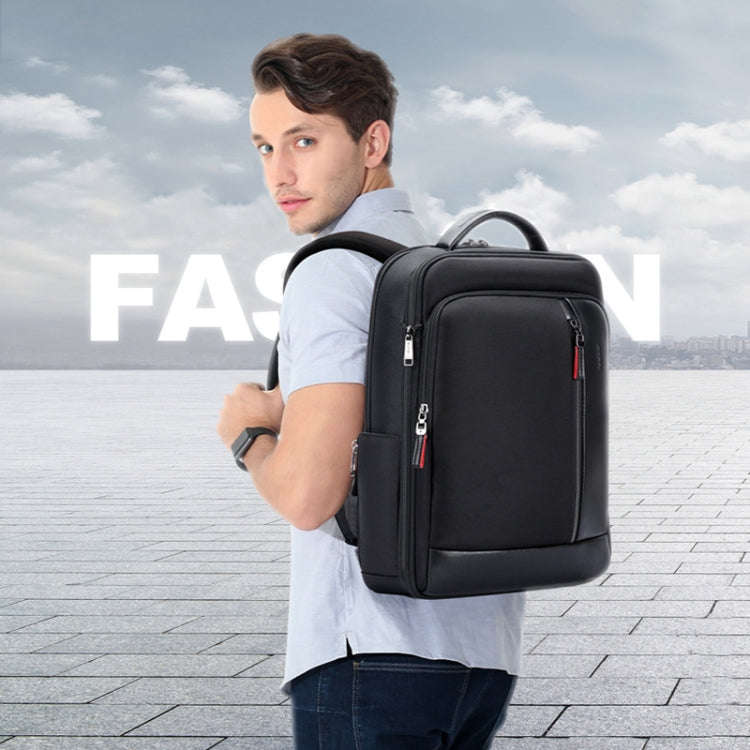 Bopai 751-006641A Large Capacity Anti-theft Waterproof Laptop Business Backpack(Black)