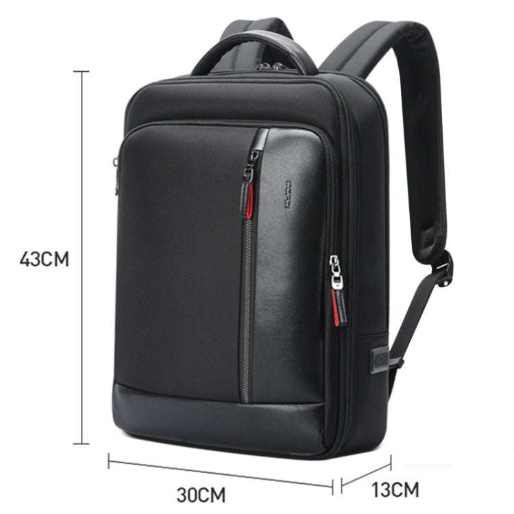 Bopai 751-006641A Large Capacity Anti-theft Waterproof Laptop Business Backpack(Black)