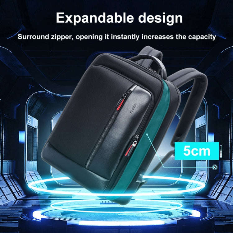 Bopai 751-006641A Large Capacity Anti-theft Waterproof Laptop Business Backpack(Black)