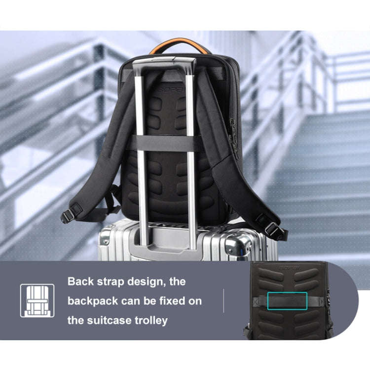 Bopai 751-006641A Large Capacity Anti-theft Waterproof Laptop Business Backpack(Black)