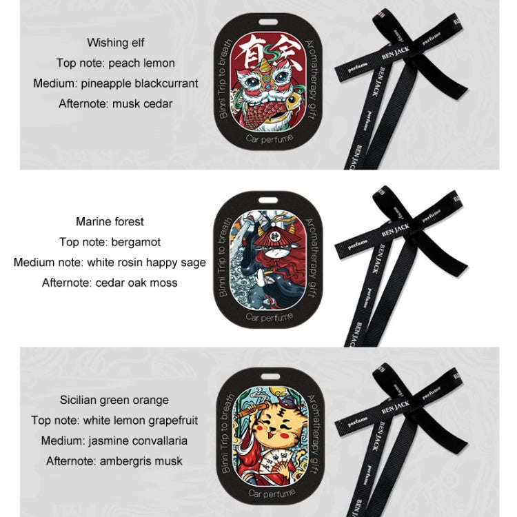 BEN.JACK Car Deodorant Tablet Pendant Long-Lasting Light Fragrance(Random Fragrance Delivery)