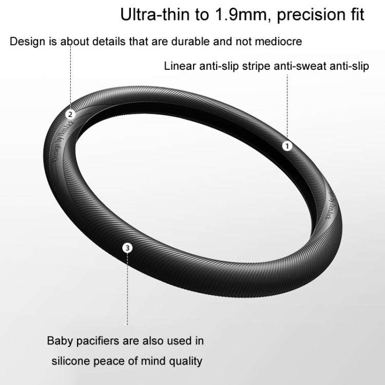 BEN.JACK Car Anti-slip Sweat-absorbent Liquid Silicone Steering Wheel Cover(Beige)
