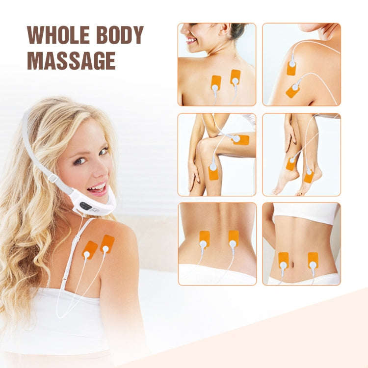 S1 EMS Microcurrent Colored Light Massage Beauty Instrument Remote Face Slimming Device(White)