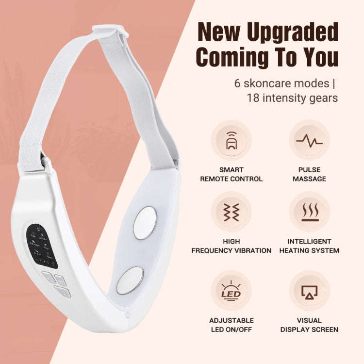 S1 EMS Microcurrent Colored Light Massage Beauty Instrument Remote Face Slimming Device(White)