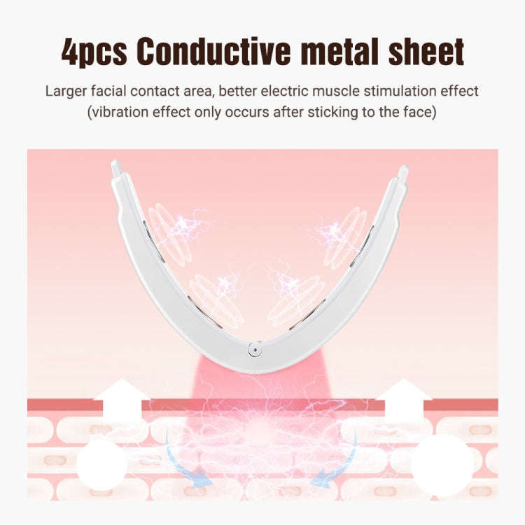 S1 EMS Microcurrent Colored Light Massage Beauty Instrument Remote Face Slimming Device(White)