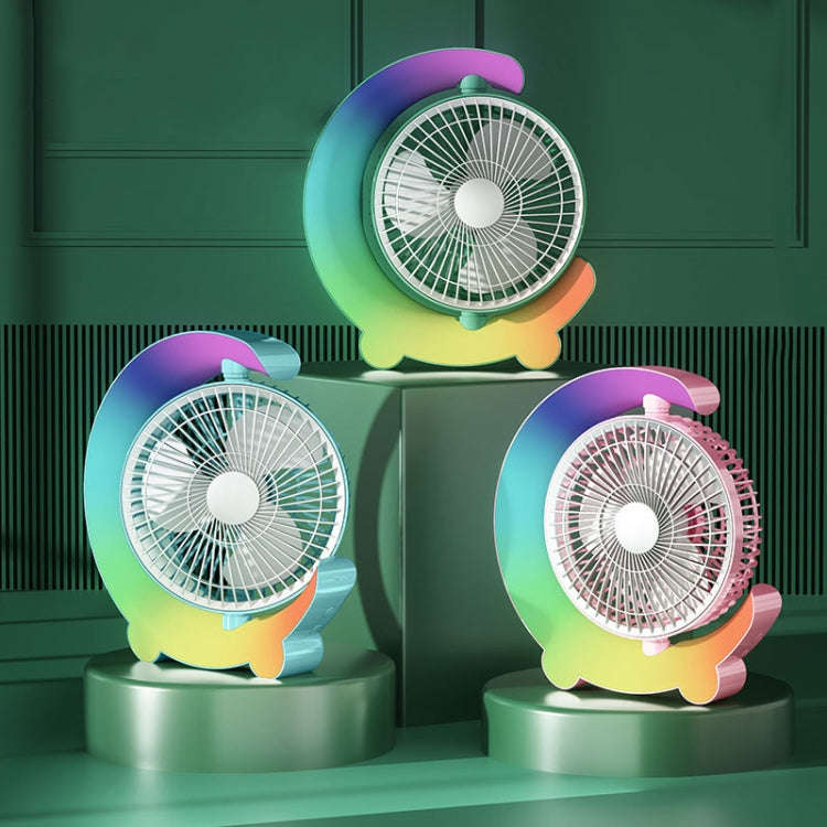 F11 USB Charging Cool Marquee Desktop Portable Fan(Sky Blue)