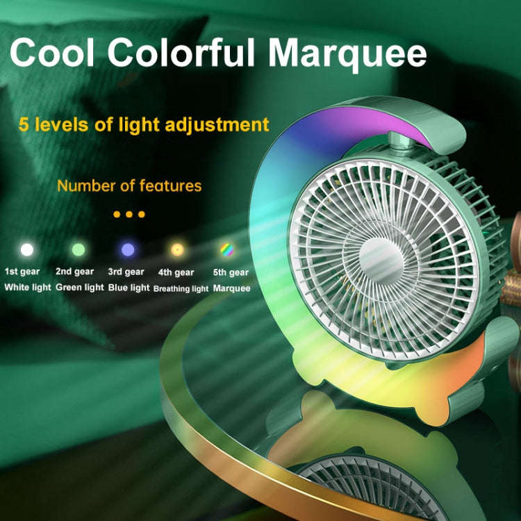 F11 USB Charging Cool Marquee Desktop Portable Fan(Sky Blue)