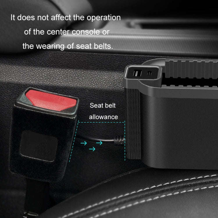 BEN.JACK Multifunctional Car Seat Gap Storage Box(Black)