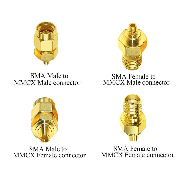 SMA Male To  MMCX Male Coaxial Adapter Kit Brass Coaxial Connector RF Antenna Adapter