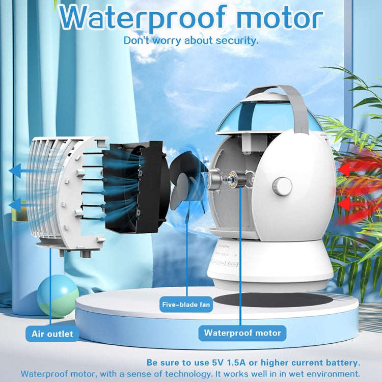 CF-009 USB Touch Spray Humidification Air Conditioning Fan Desktop Office Air Cooler(White)