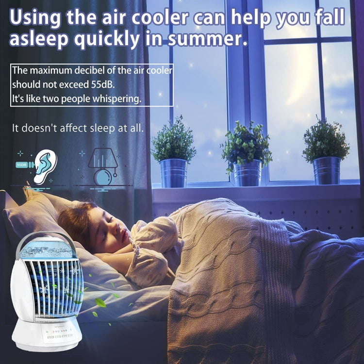 CF-009 USB Touch Spray Humidification Air Conditioning Fan Desktop Office Air Cooler(White)