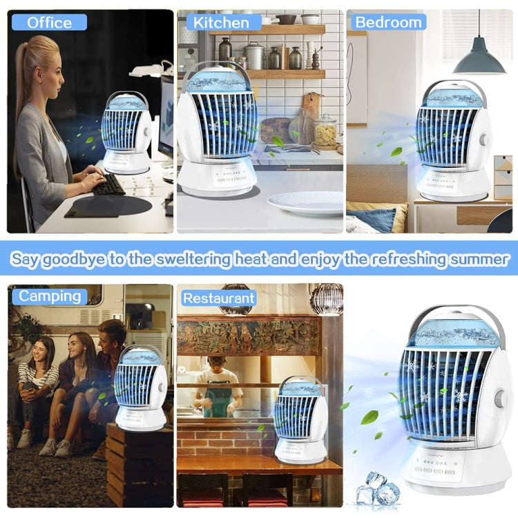CF-009 USB Touch Spray Humidification Air Conditioning Fan Desktop Office Air Cooler(White)