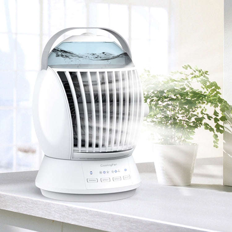 CF-009 USB Touch Spray Humidification Air Conditioning Fan Desktop Office Air Cooler(White)