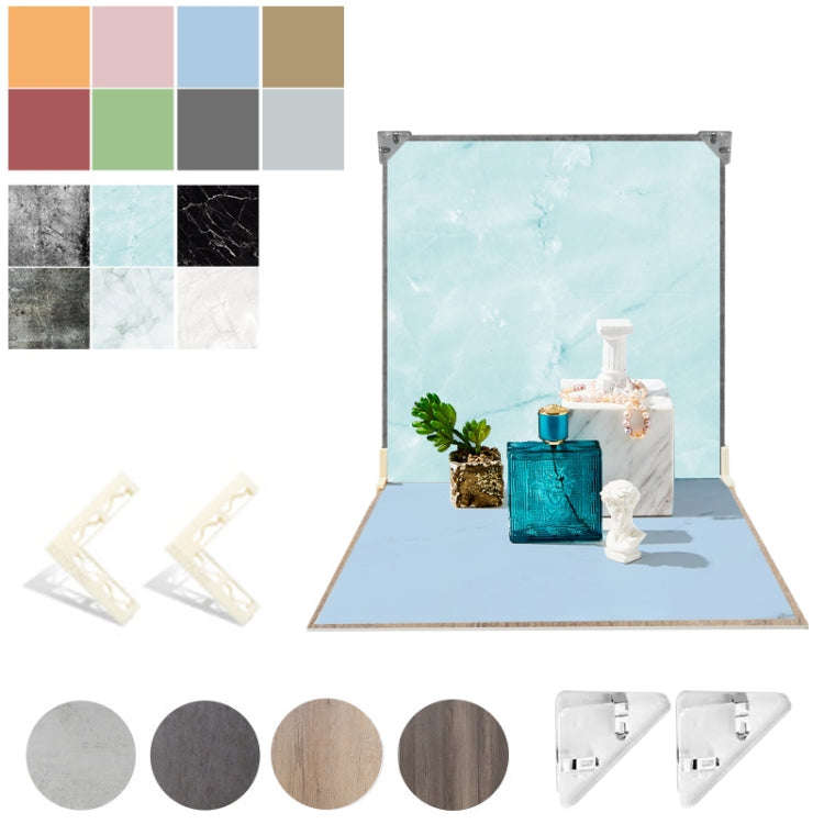 2pcs 40cm Double-Sided Background Board + 7pcs Backdrop Paper Photography Props Set, Spec: Set 3