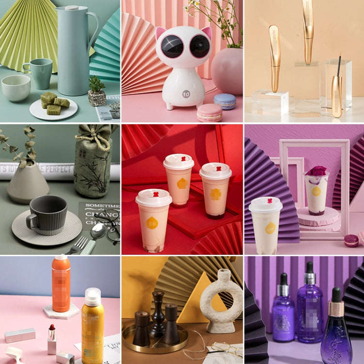 2pcs 40cm Double-Sided Background Board + 7pcs Backdrop Paper Photography Props Set, Spec: Set 3