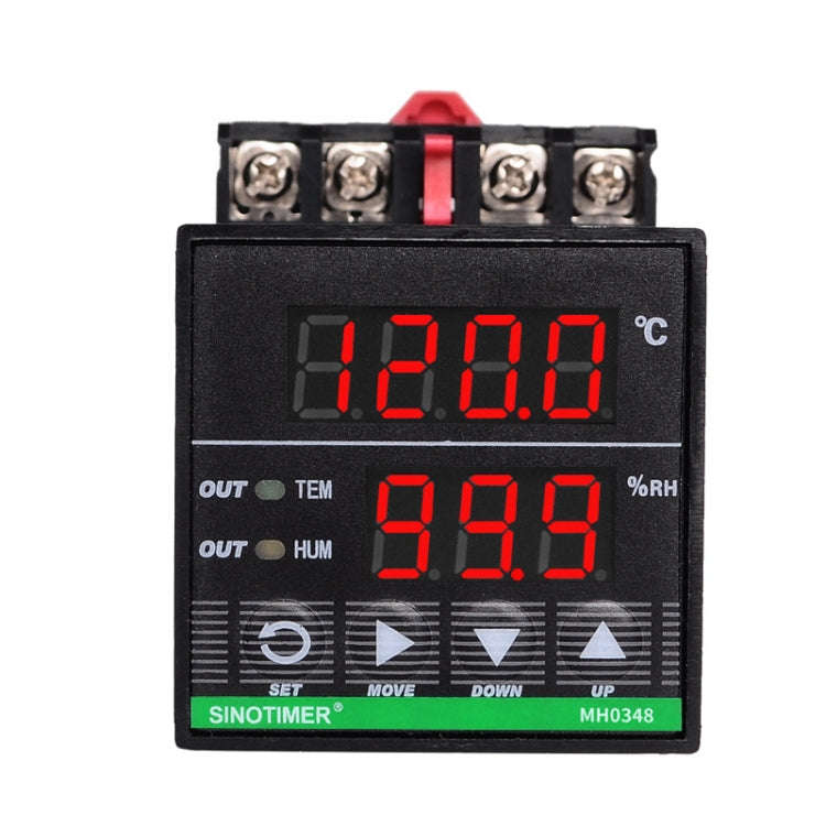 SINOTIMER MH0348-DIN Intelligent High-Precision Temperature Humidity Controller Guide Rail Instal...