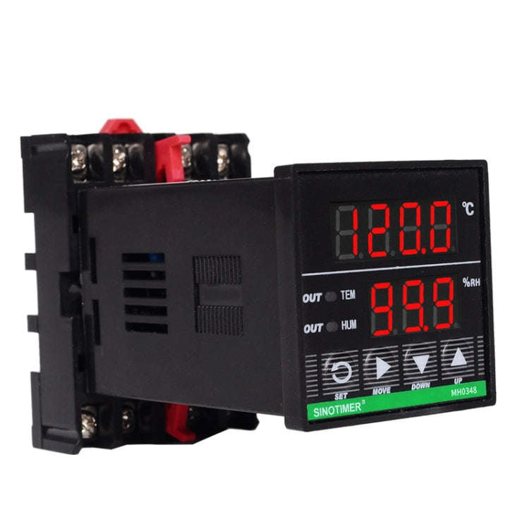 SINOTIMER MH0348-DIN Intelligent High-Precision Temperature Humidity Controller Guide Rail Instal...